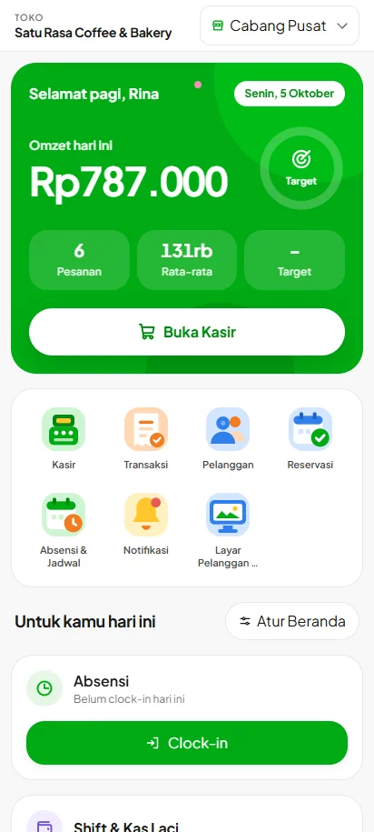 Pasang target harian