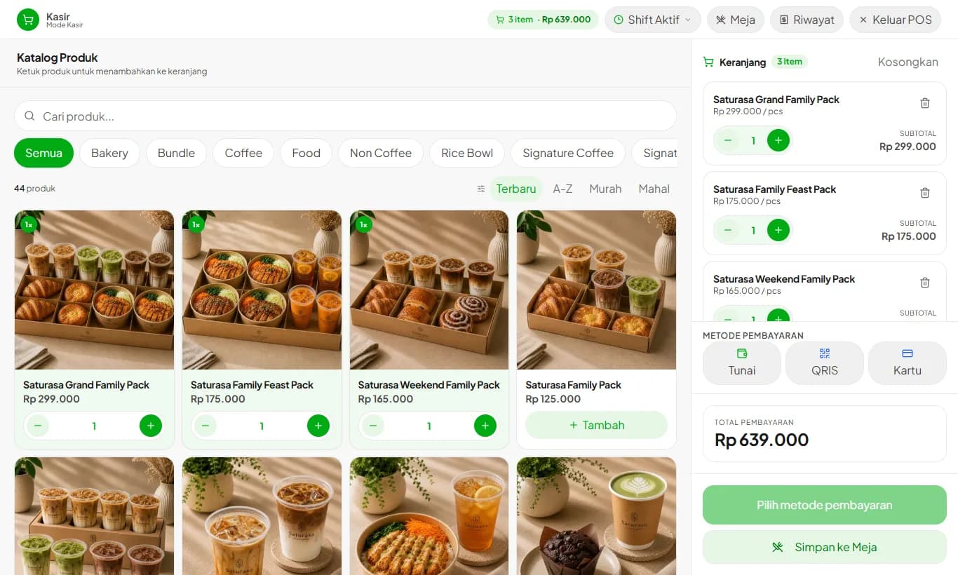 Pilih pelanggan dan promo
